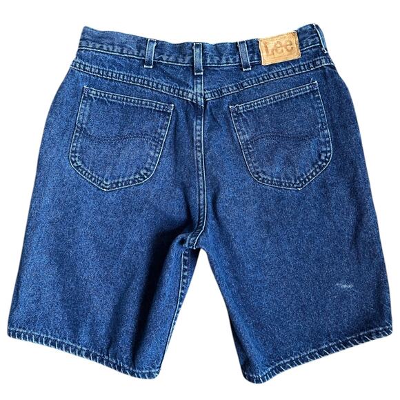 Vintage Lee High Waisted 100% Cotton Denim Jean Shorts - Picture 3 of 9